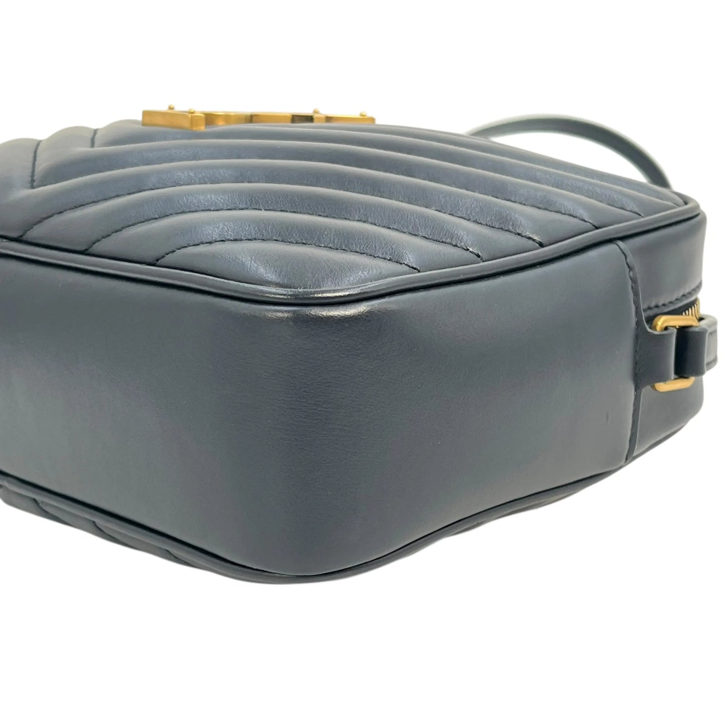 Saint Laurent Lou Medium Shoulder Bag - Navy