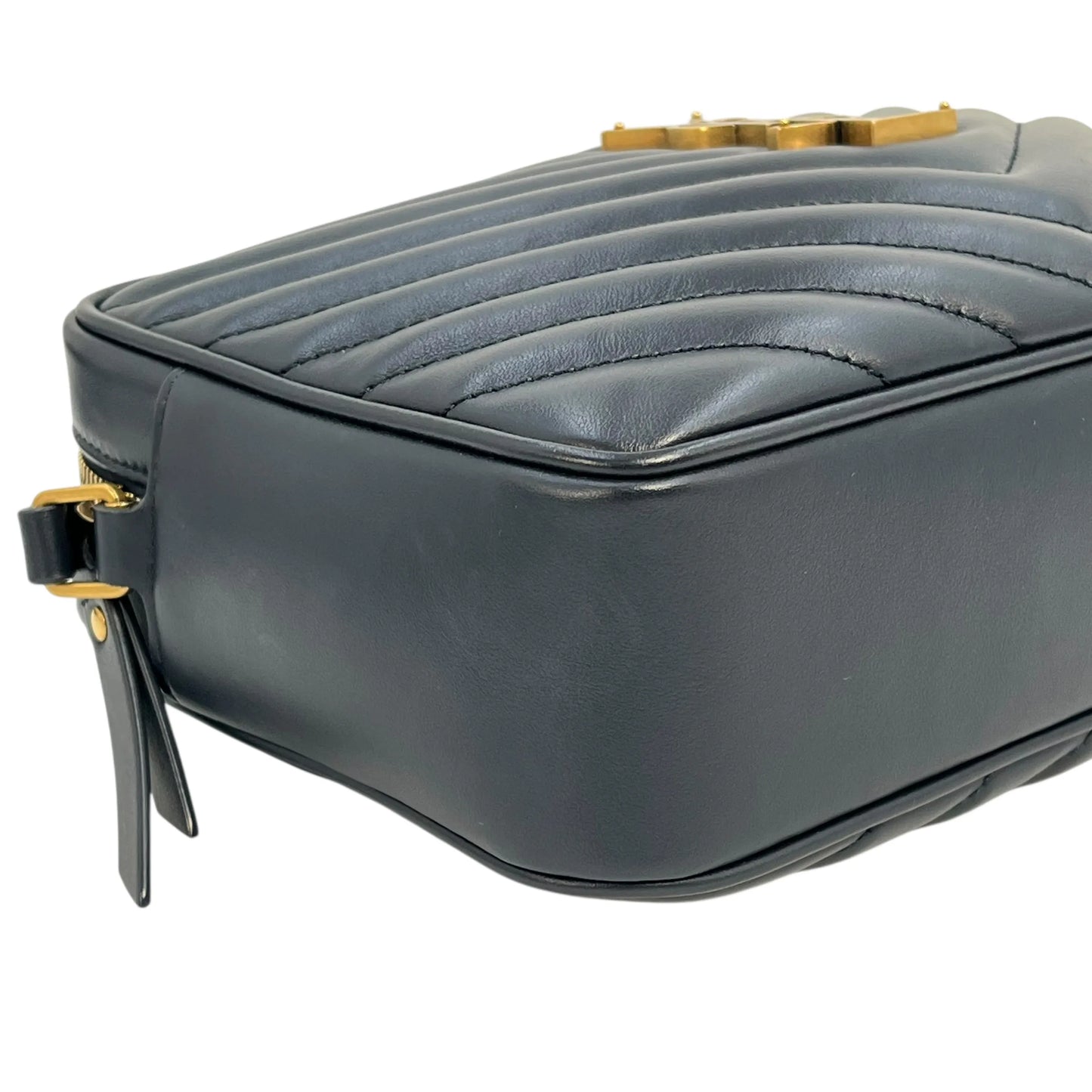 Saint Laurent Lou Medium Shoulder Bag - Navy