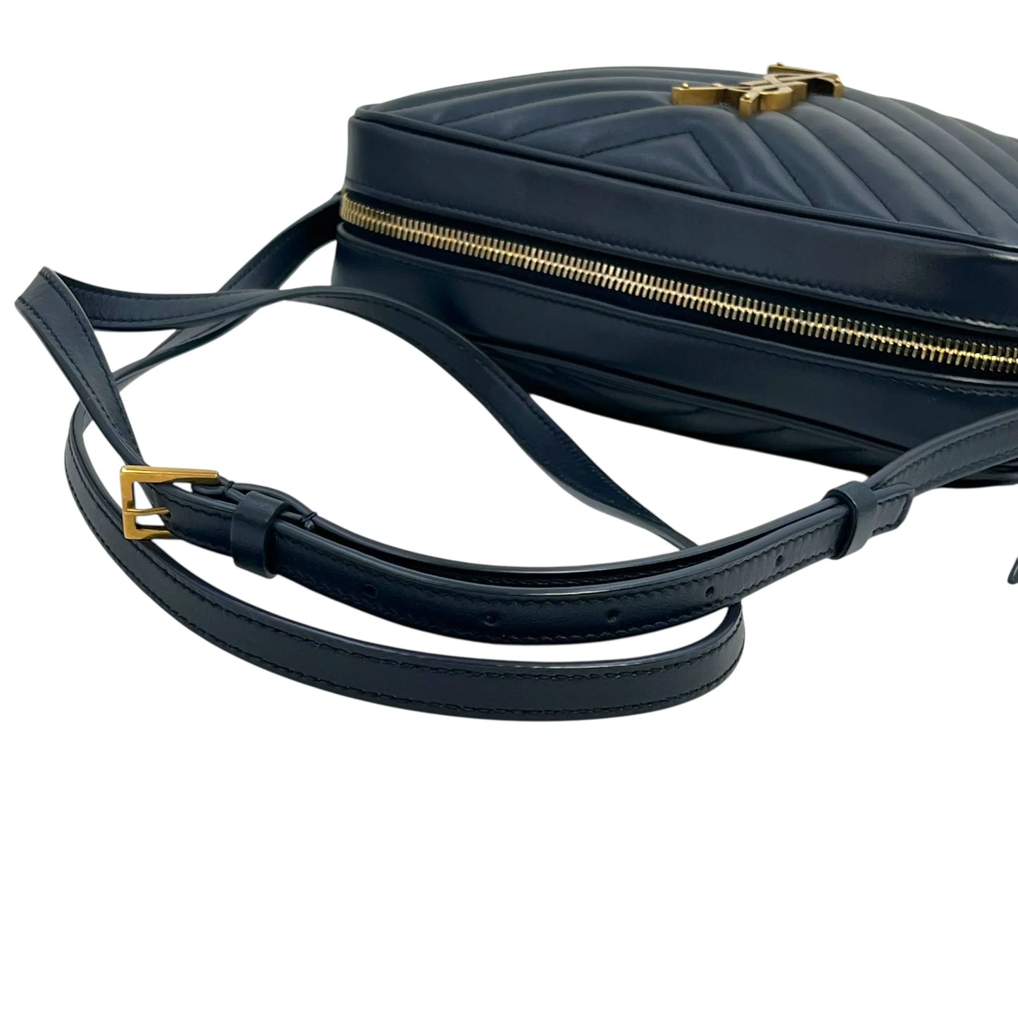 Saint Laurent Lou Medium Shoulder Bag - Navy