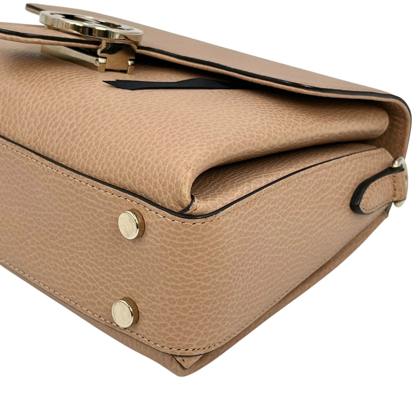 GUCCI Interloking G Chain Shoulder Bag Hand Bag - Beige