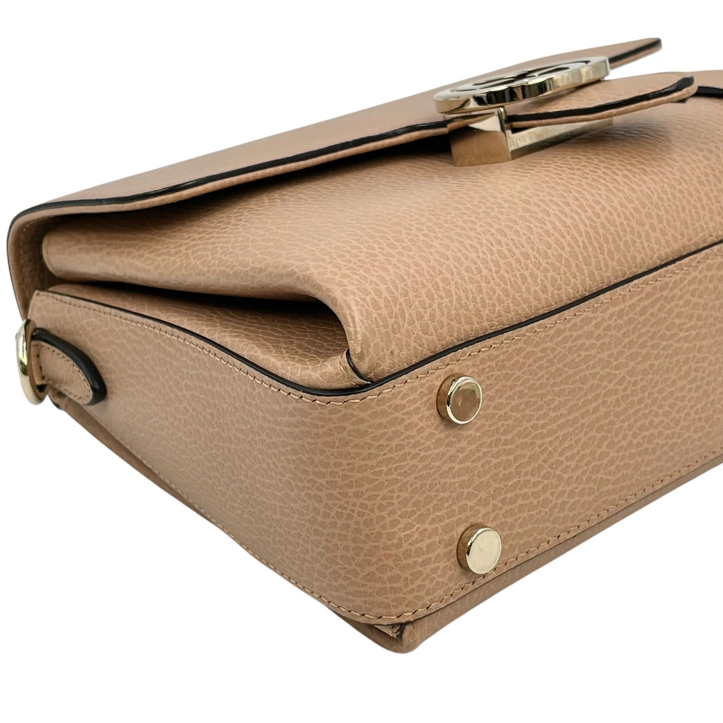 GUCCI Interloking G Chain Shoulder Bag Hand Bag - Beige