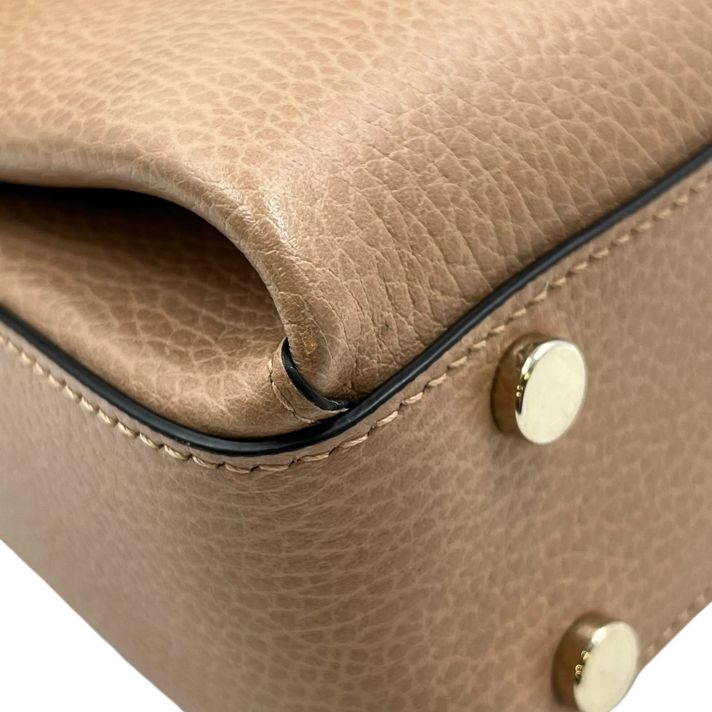 GUCCI Interloking G Chain Shoulder Bag Hand Bag - Beige