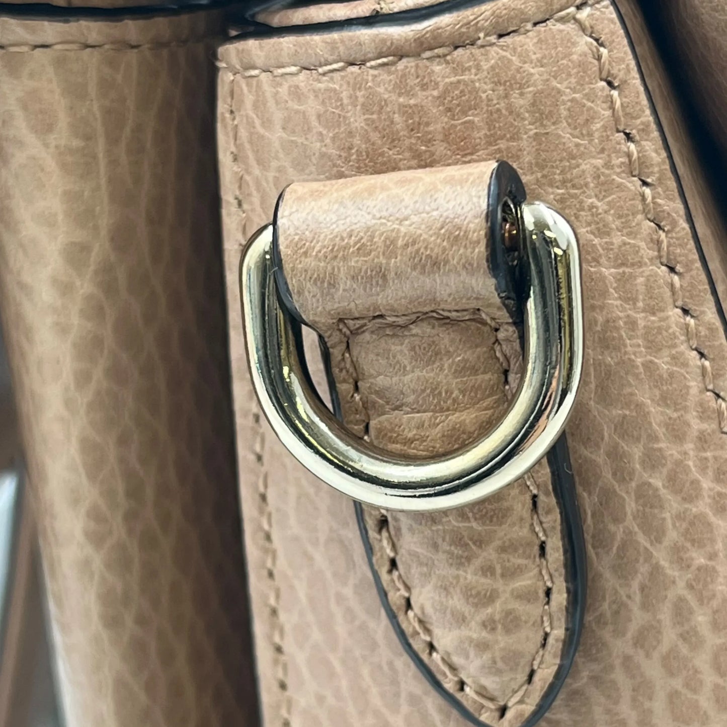 GUCCI Interloking G Chain Shoulder Bag Hand Bag - Beige