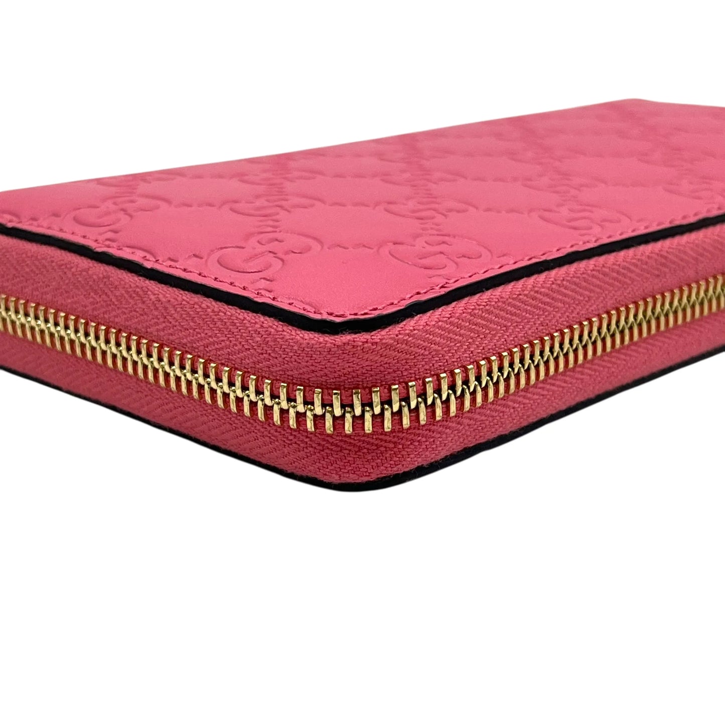 GUCCI GG Marmont Metelasse Zipped Around Long Wallet - Pink