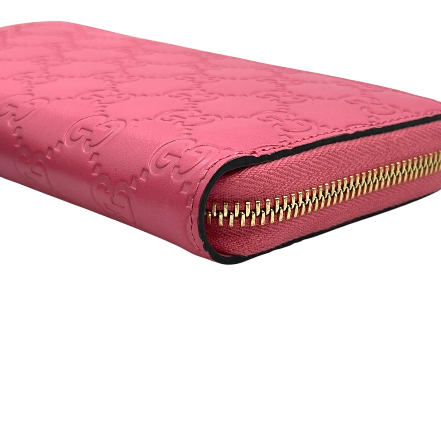GUCCI GG Marmont Metelasse Zipped Around Long Wallet - Pink