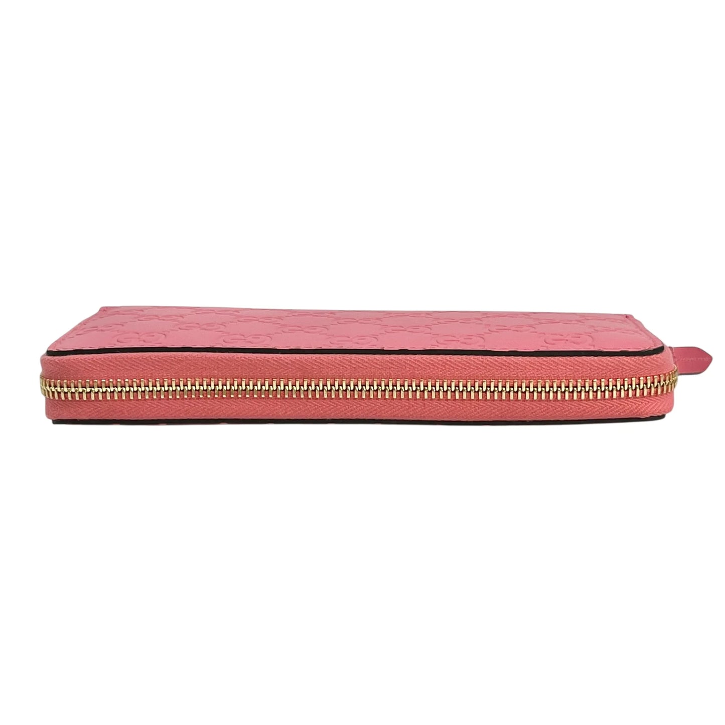 GUCCI GG Marmont Metelasse Zipped Around Long Wallet - Pink