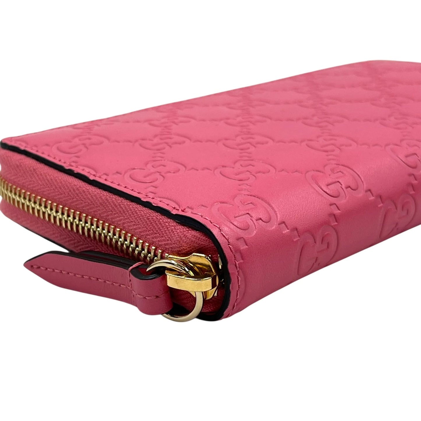 GUCCI GG Marmont Metelasse Zipped Around Long Wallet - Pink