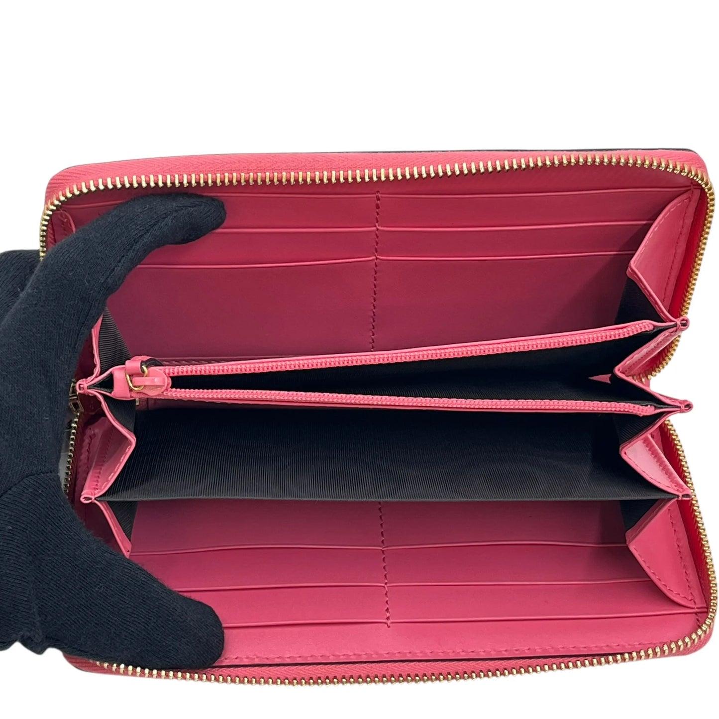 GUCCI GG Marmont Metelasse Zipped Around Long Wallet - Pink