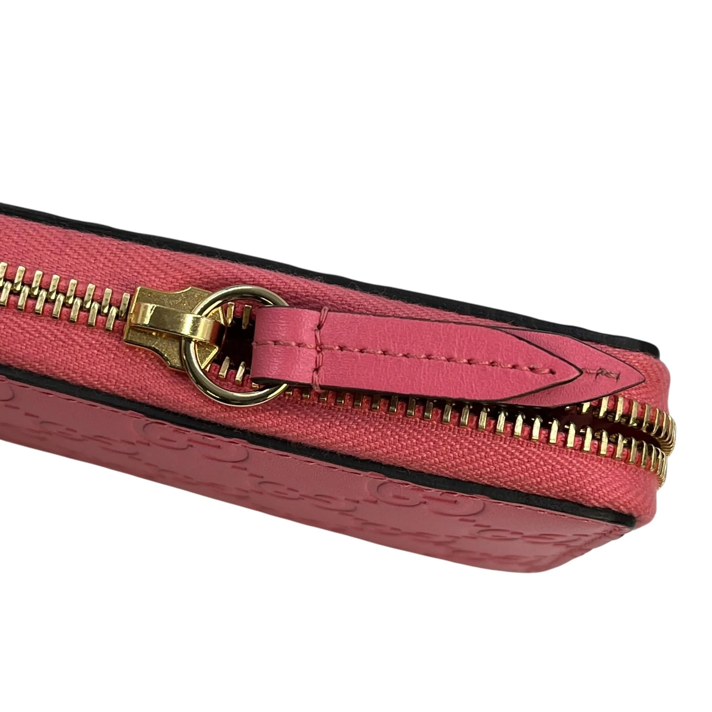 GUCCI GG Marmont Metelasse Zipped Around Long Wallet - Pink