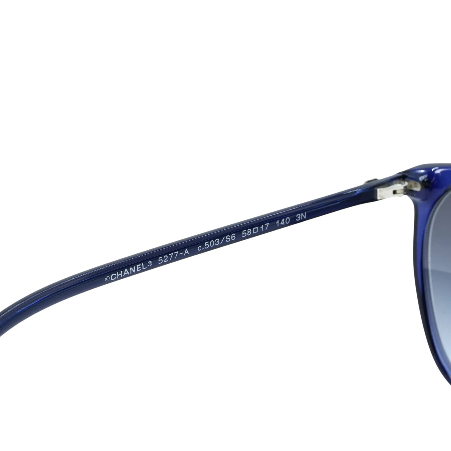CHANEL CC Logo Blue Frame Sunglasses - Blue - 33353