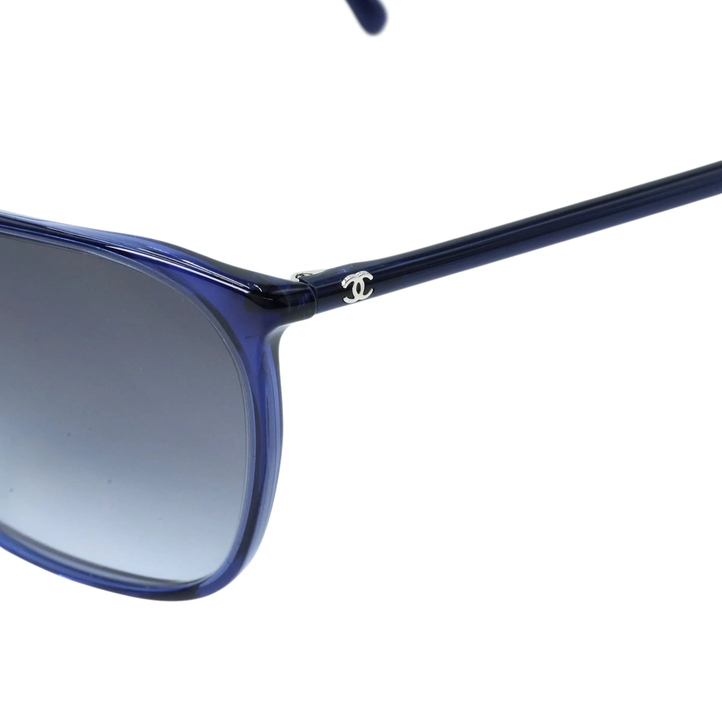 CHANEL CC Logo Blue Frame Sunglasses - Blue - 33353