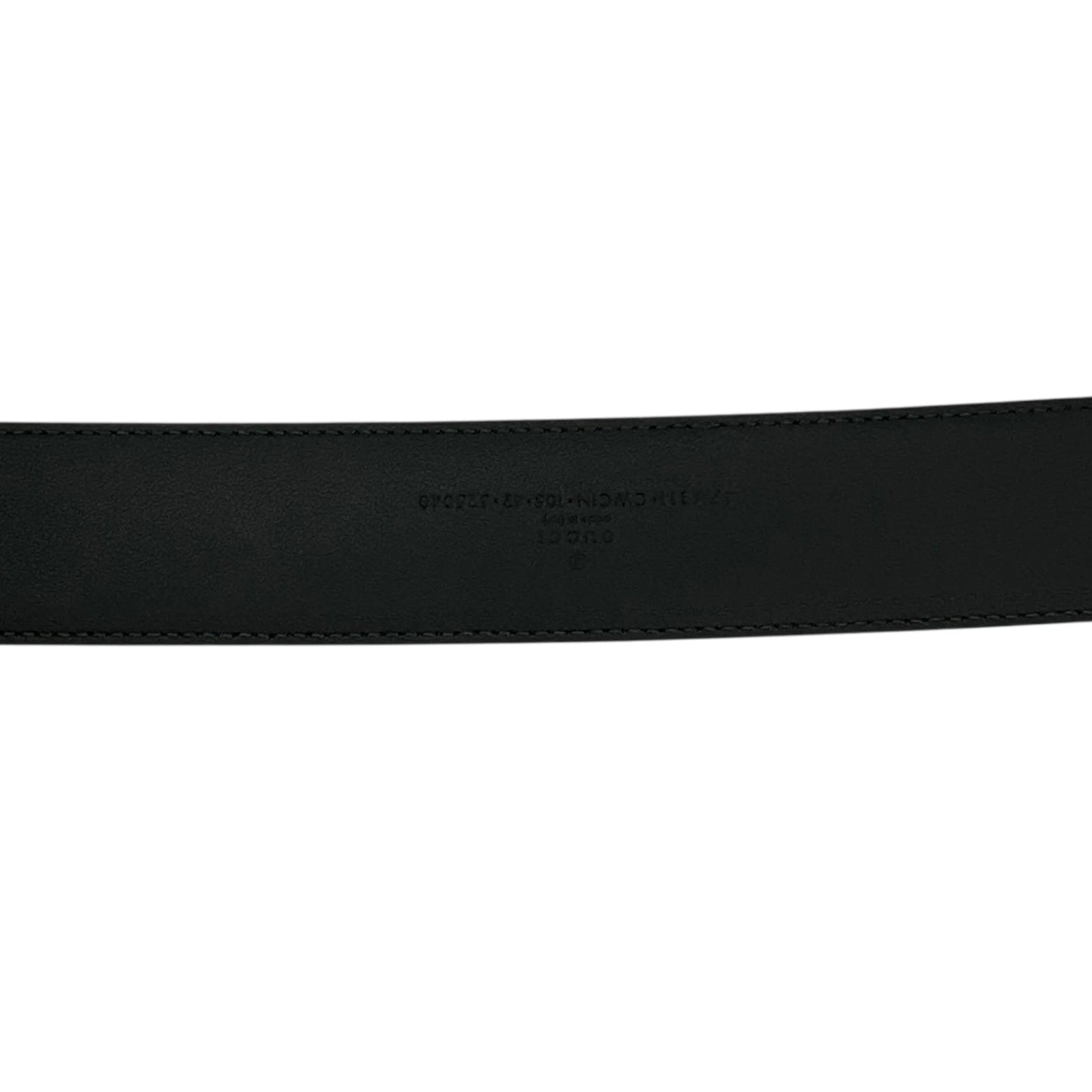 GUCCI Guccissima Leather Belt - Black - 33356