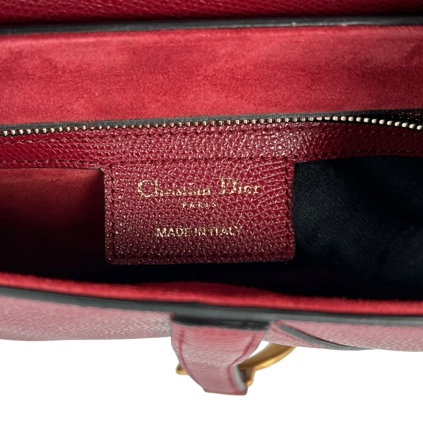 Dior Saddle Leather One Shoulder Bag - Red