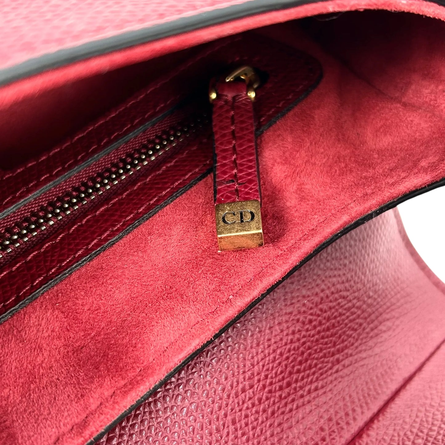Dior Saddle Leather One Shoulder Bag - Red