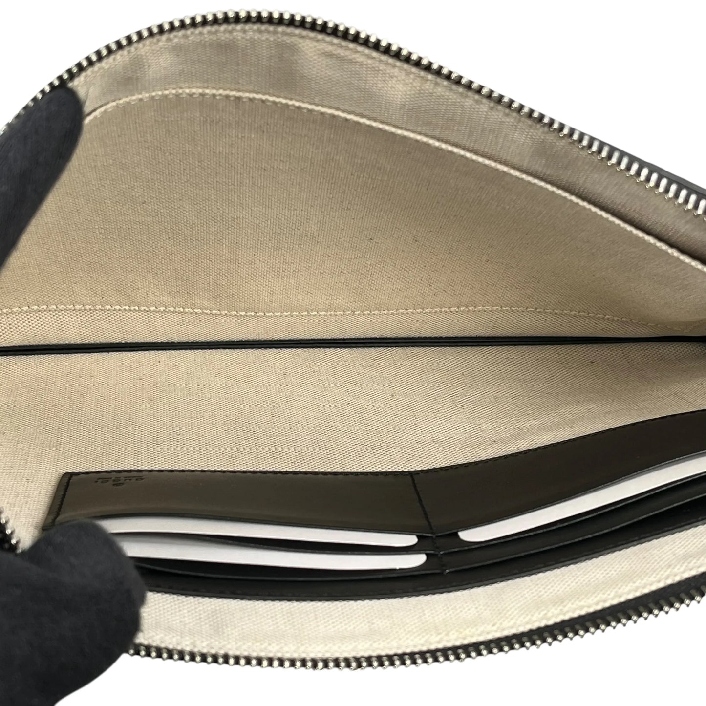 GUCCI GG Imprime Leather Clutch Bag Wallet - Black