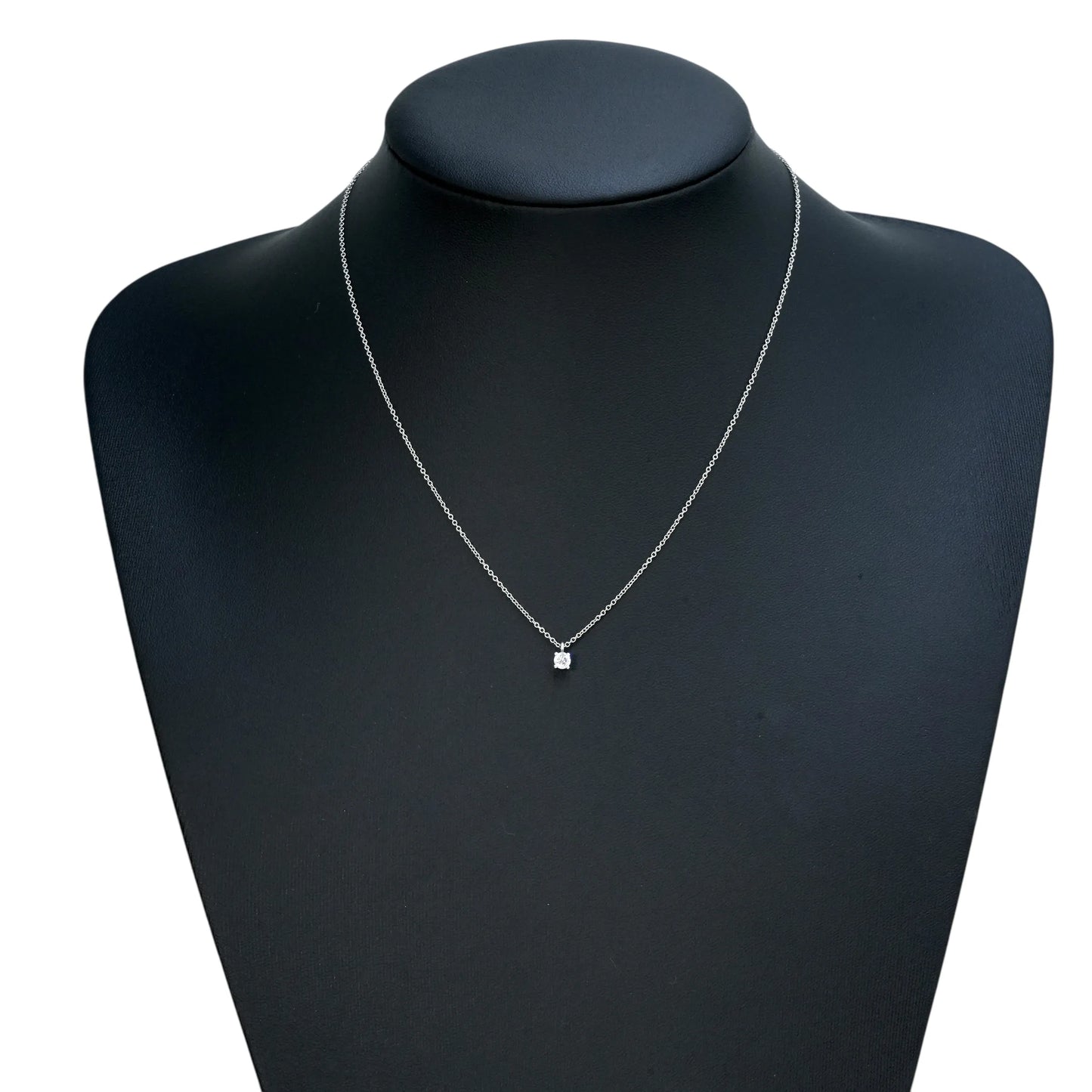Tiffany Solitaire Pt950 Diamond Necklace