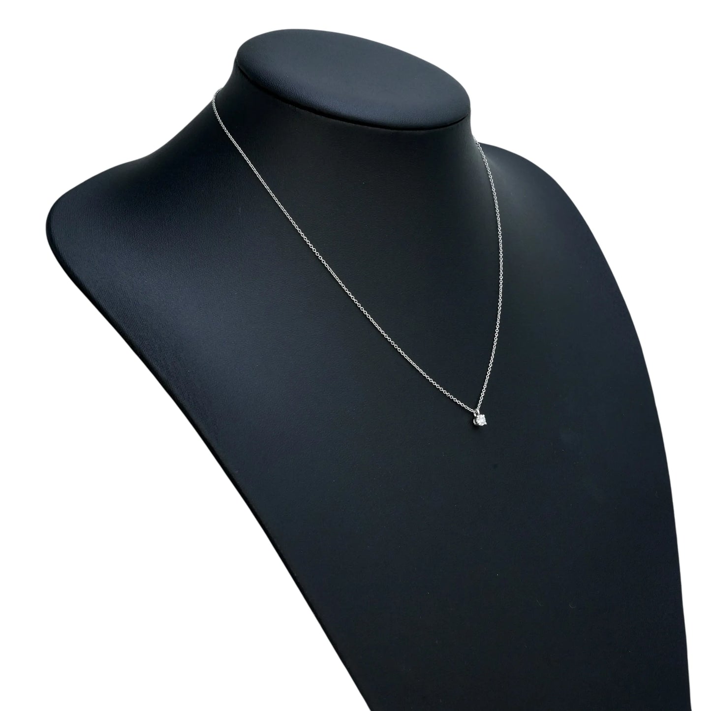 Tiffany Solitaire Pt950 Diamond Necklace