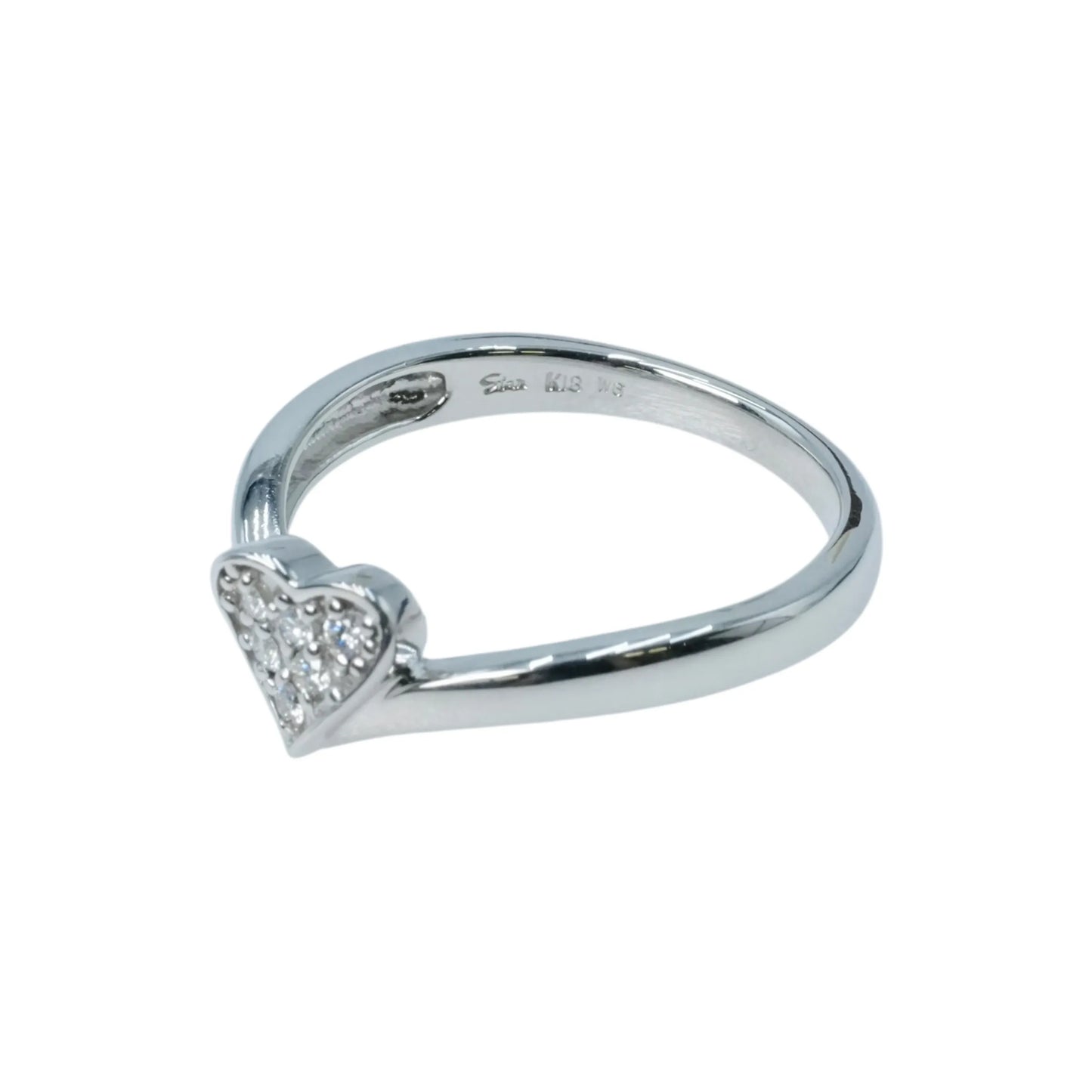 Diamond 0.07ct Heart Ring Jewelry - 18KWG