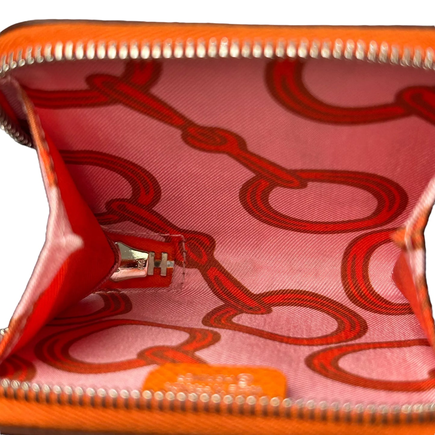Hermès Azap Silk’in Coin Case Compact Wallet - Orange