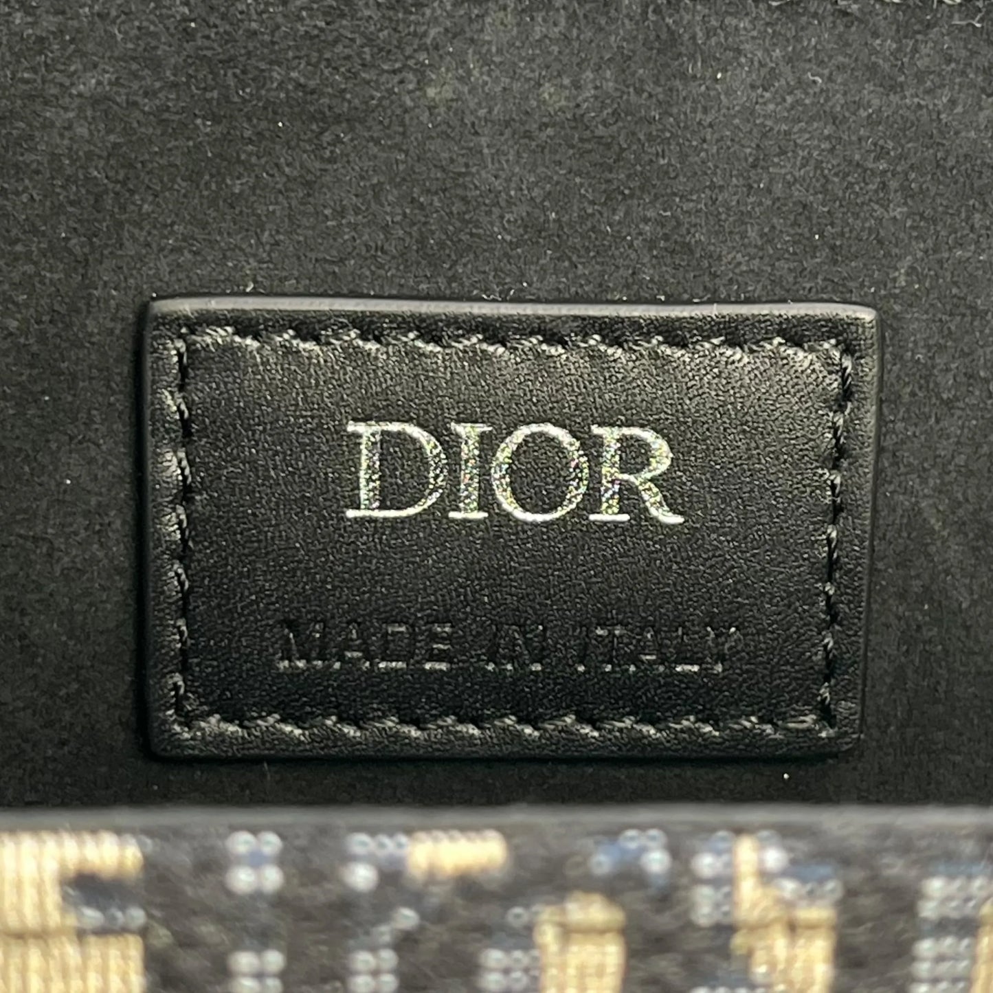 Dior Oblique Canvas × Leather Body Bag Shoulder Bag - Black