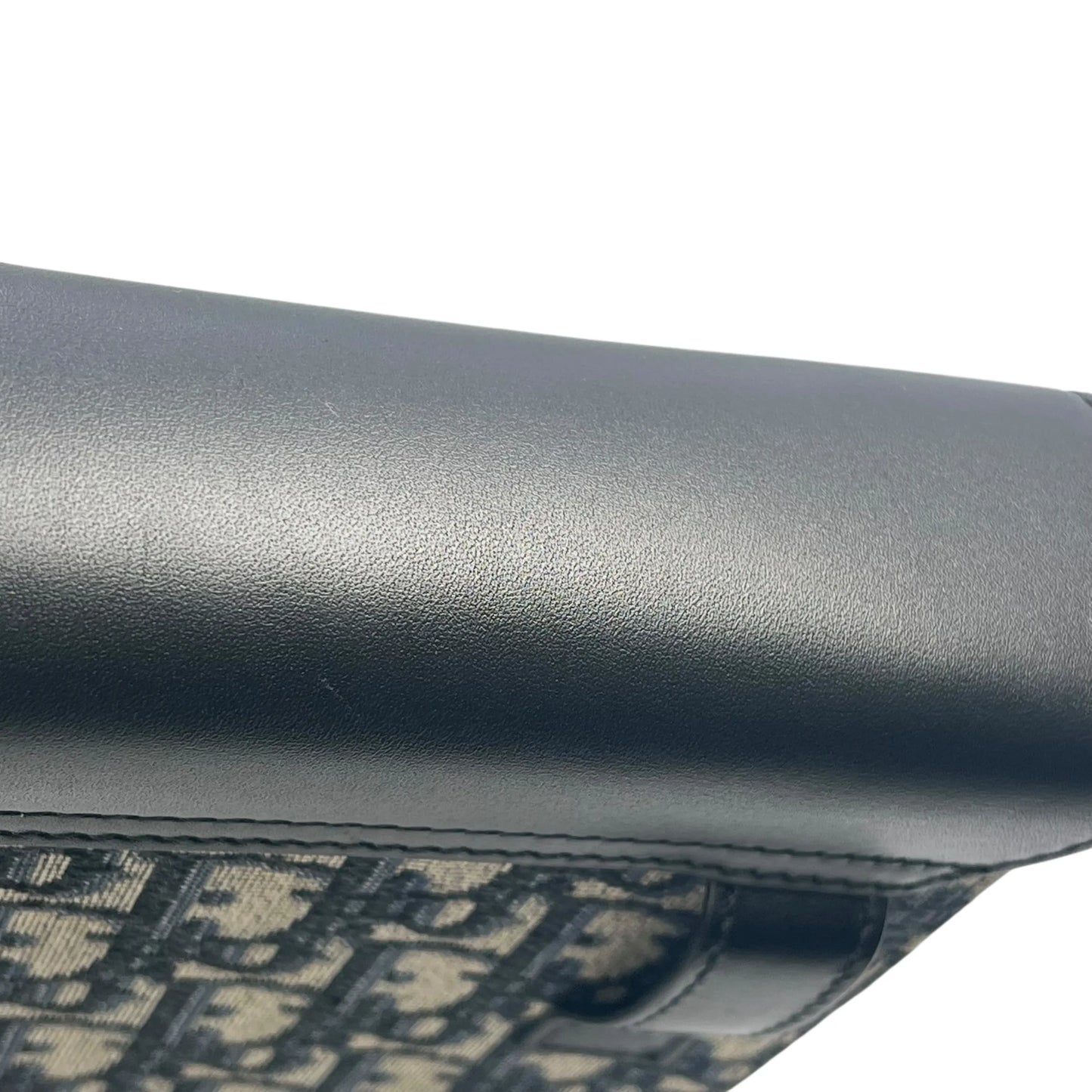 Dior Oblique Canvas × Leather Body Bag Shoulder Bag - Black