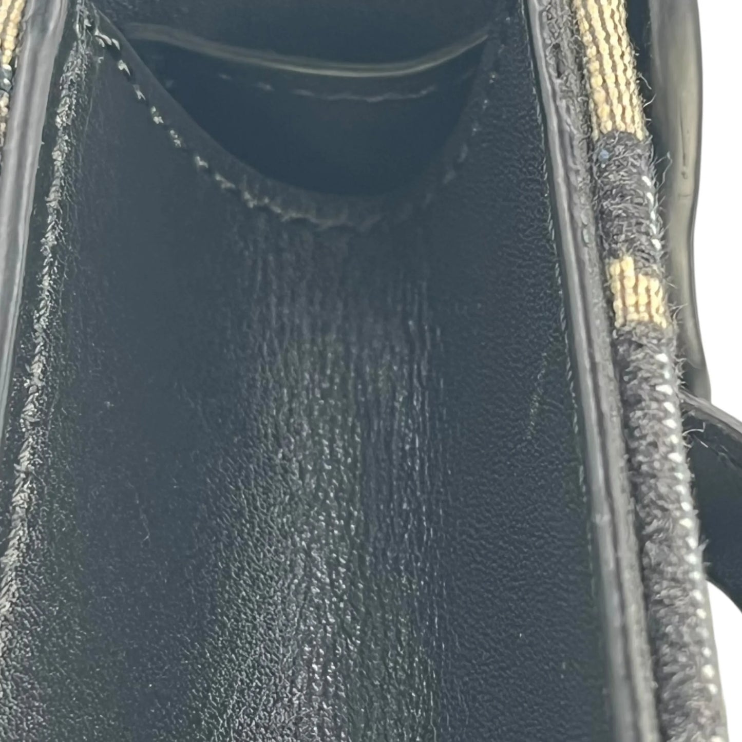 Dior Oblique Canvas × Leather Body Bag Shoulder Bag - Black
