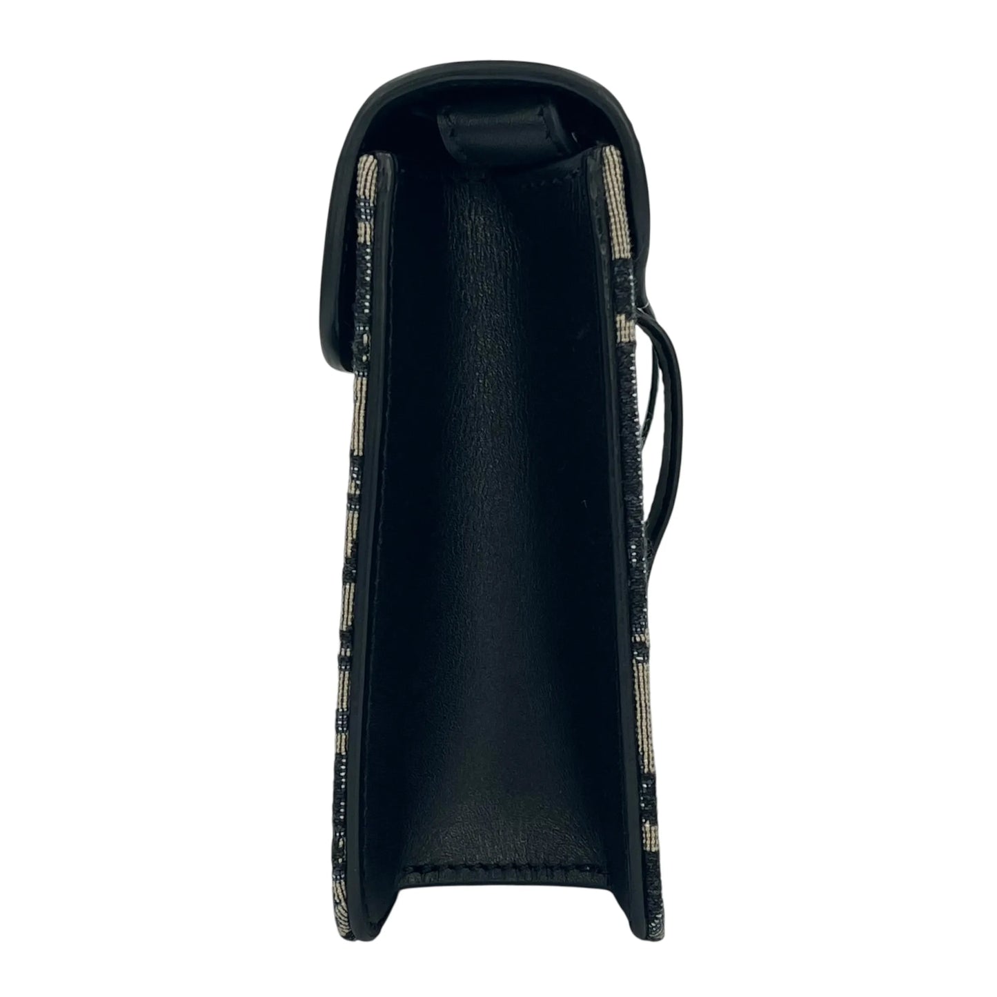 Dior Oblique Canvas × Leather Body Bag Shoulder Bag - Black