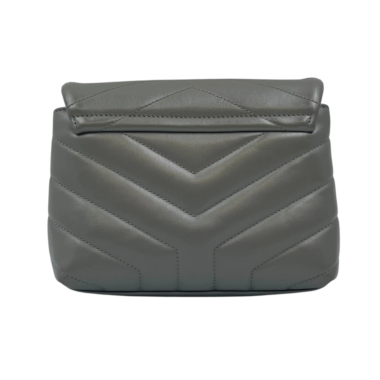 Saint Laurent Loulou Leather Shoulder Bag - Gray