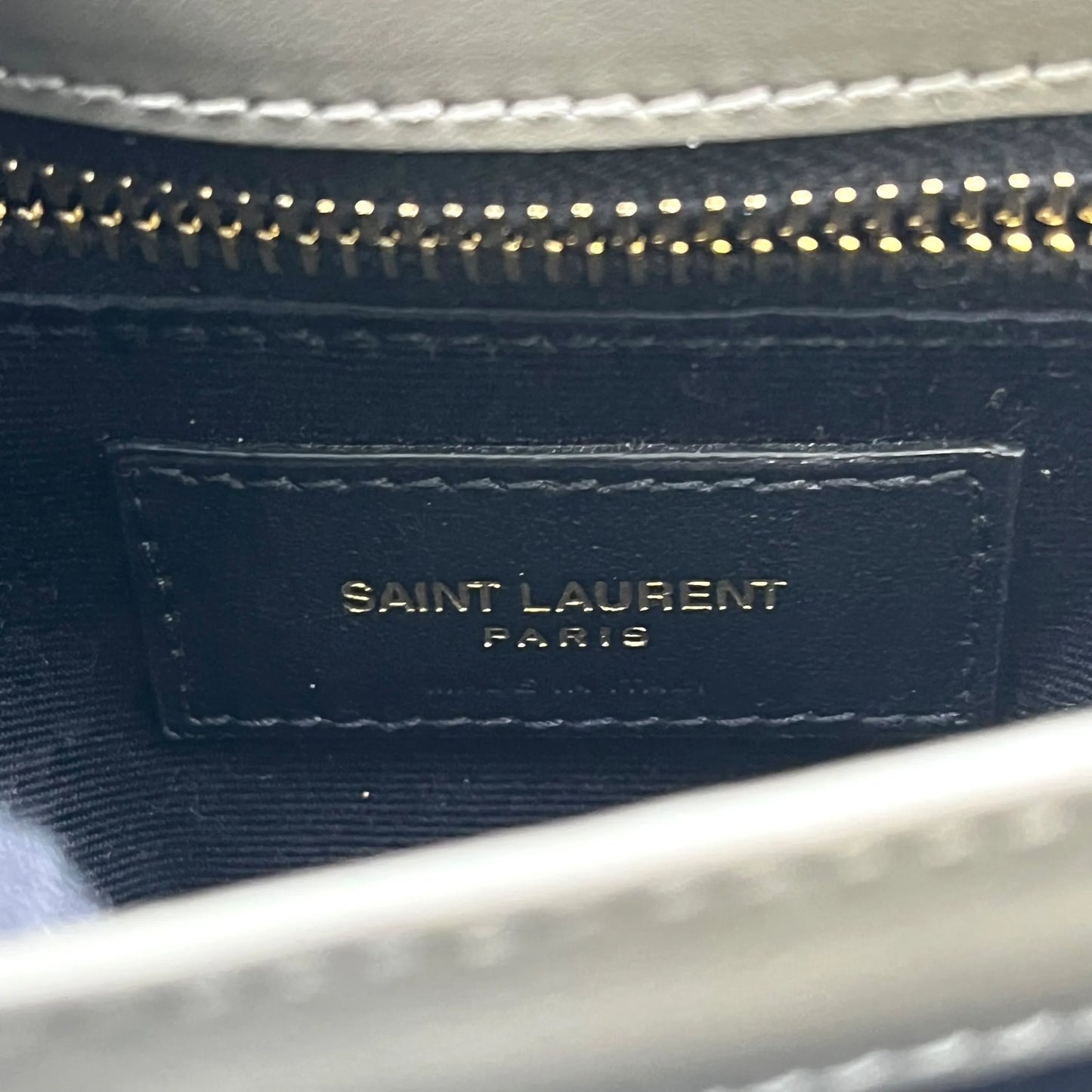 Saint Laurent Loulou Leather Shoulder Bag - Gray