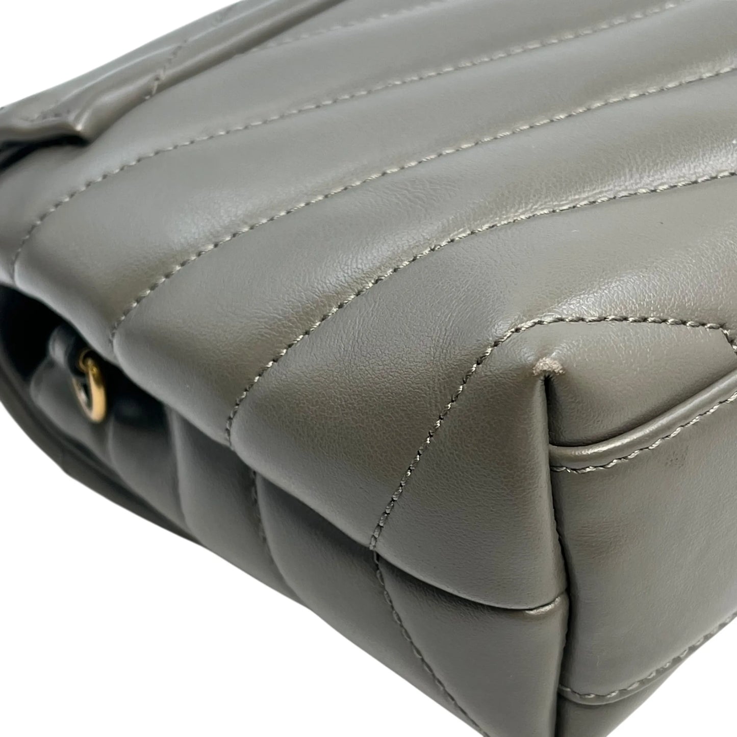Saint Laurent Loulou Leather Shoulder Bag - Gray