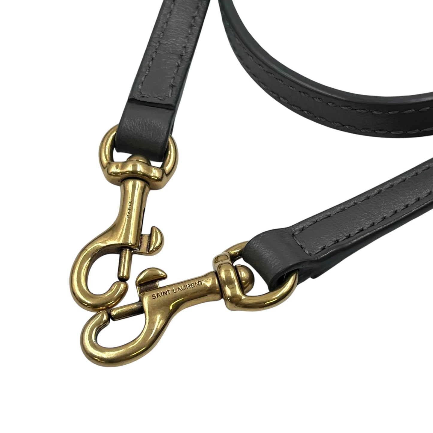 Saint Laurent Loulou Leather Shoulder Bag - Gray