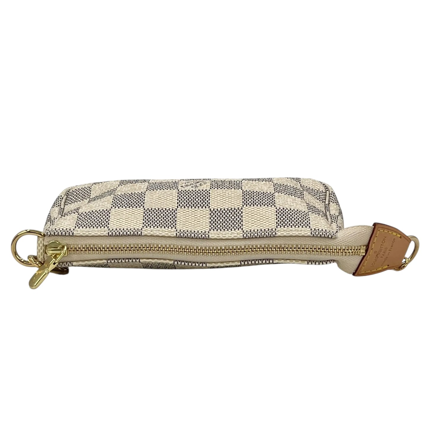Louis Vuitton Damier Azur Mini Pochette Accessories Pouch - White