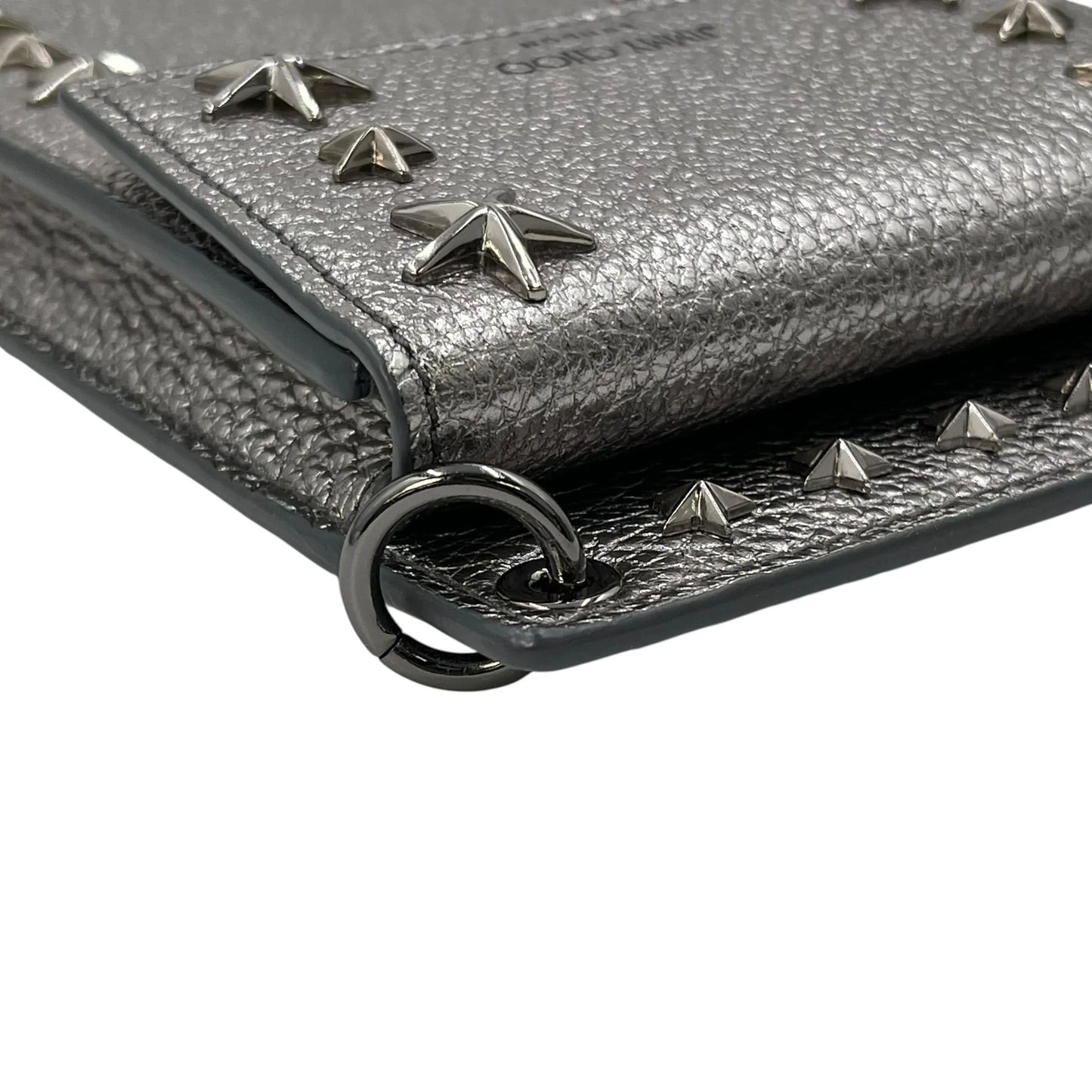 JIMMY CHOO Studs Phone Case Shoulder Bag - Silver