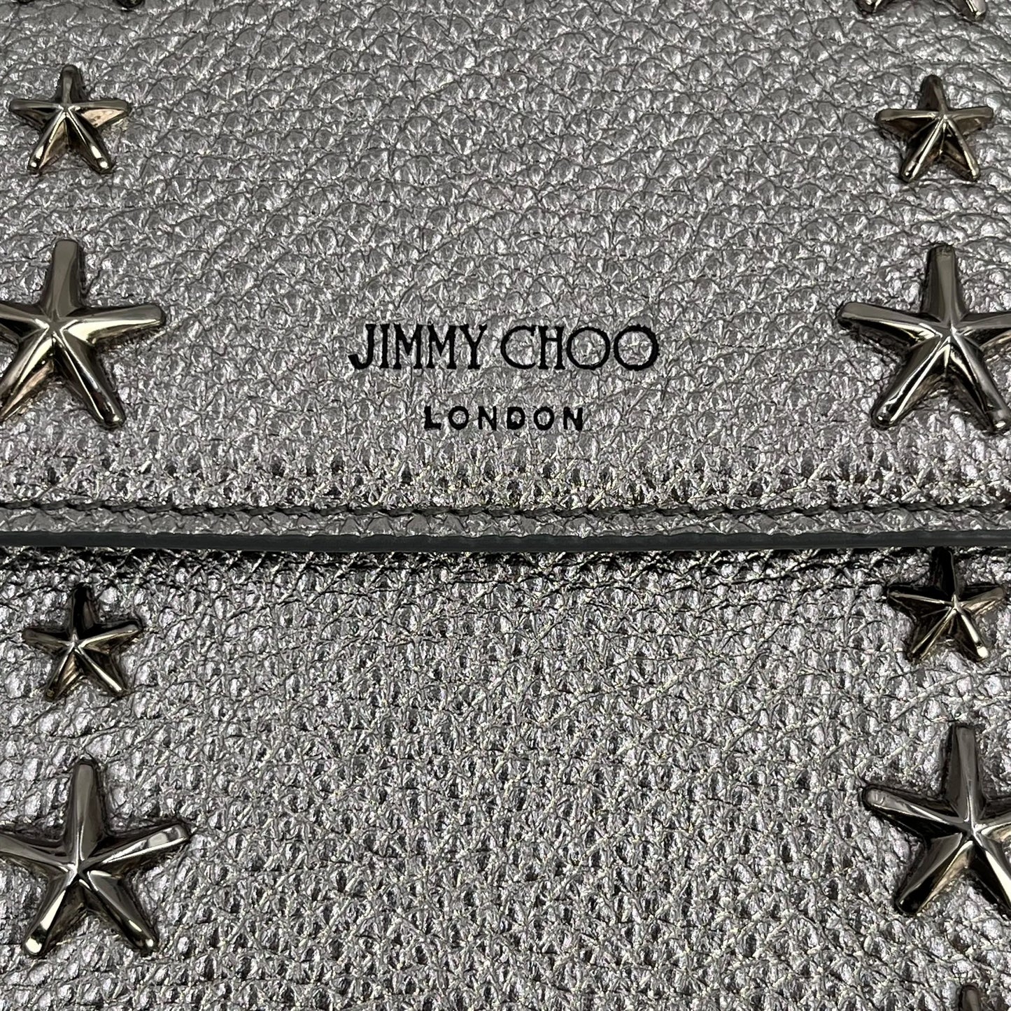 JIMMY CHOO Studs Phone Case Shoulder Bag - Silver