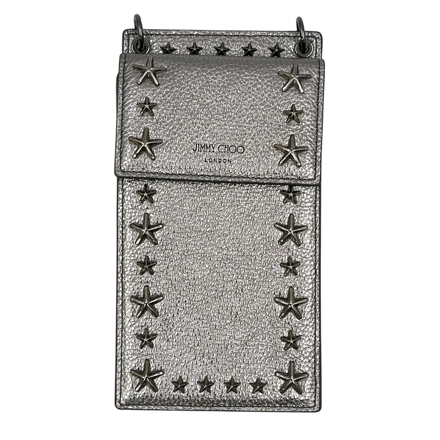 JIMMY CHOO Studs Phone Case Shoulder Bag - Silver