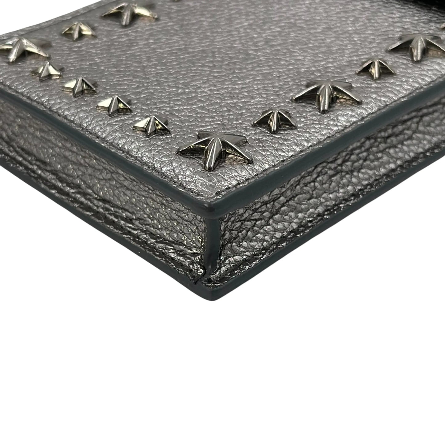 JIMMY CHOO Studs Phone Case Shoulder Bag - Silver