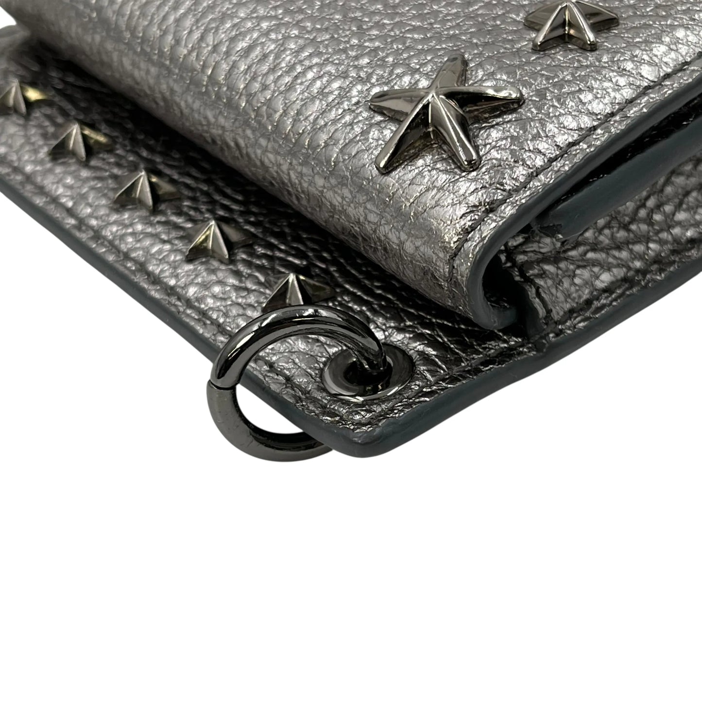 JIMMY CHOO Studs Phone Case Shoulder Bag - Silver