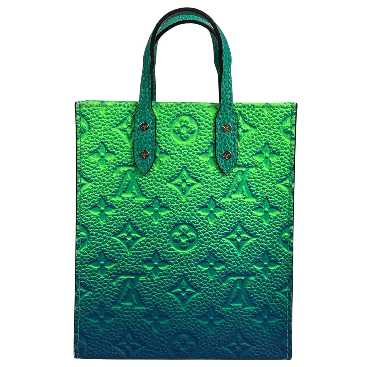 Louis Vuitton Sac Plat XS Taurillon Leather Hand Bag - Green × Blue