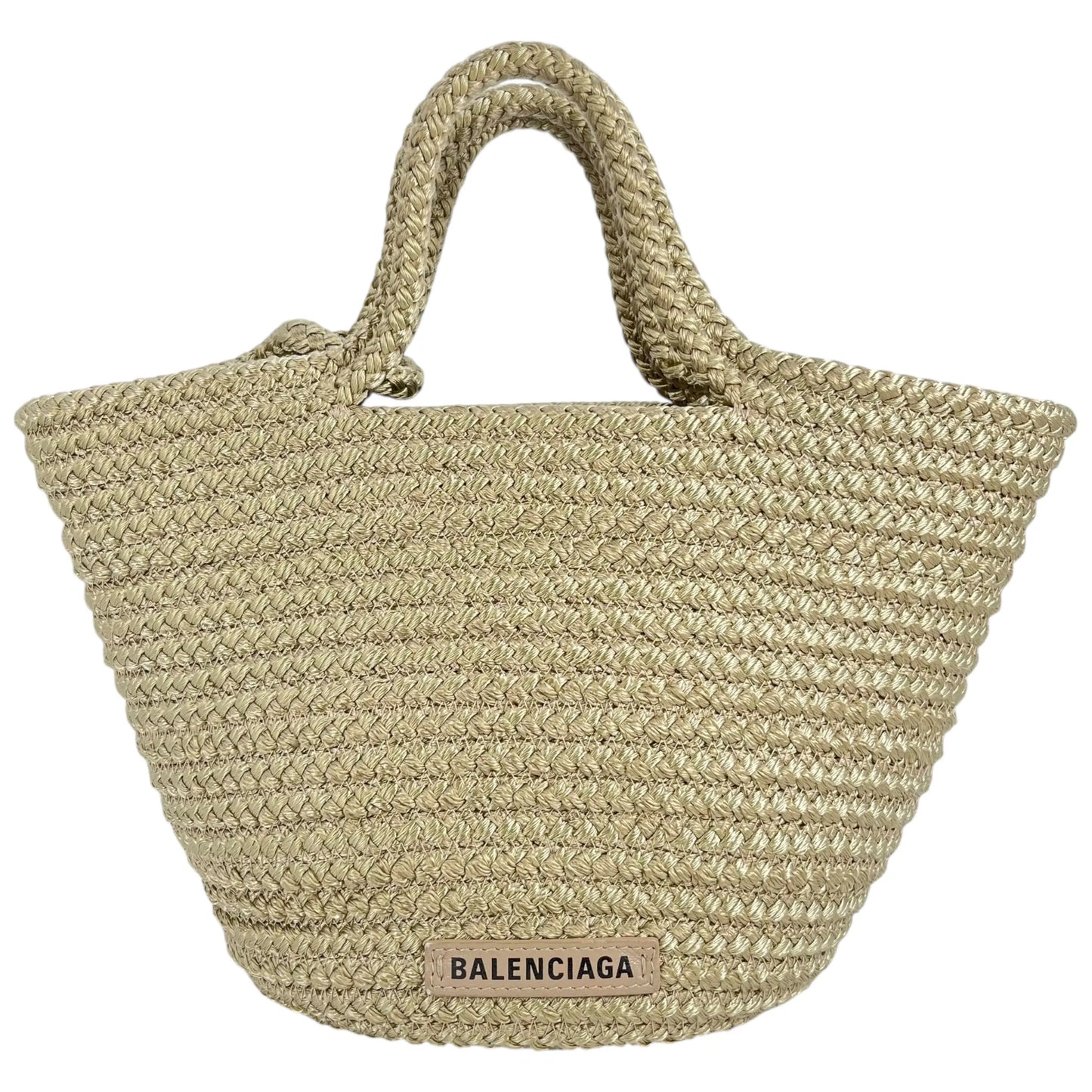 Balenciaga Ibiza Small Basket Hand Bag - Beige
