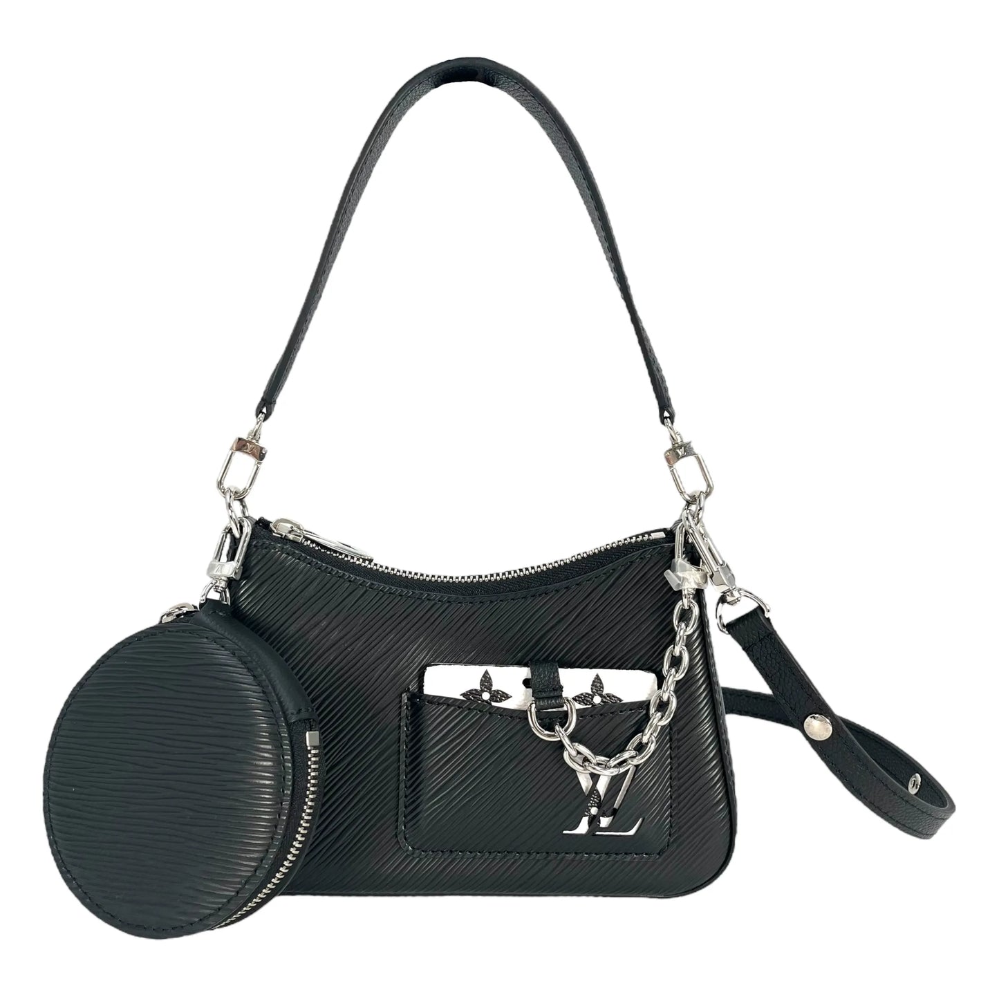 Louis Vuitton Marellini Epi Leater Hand Bag - Black