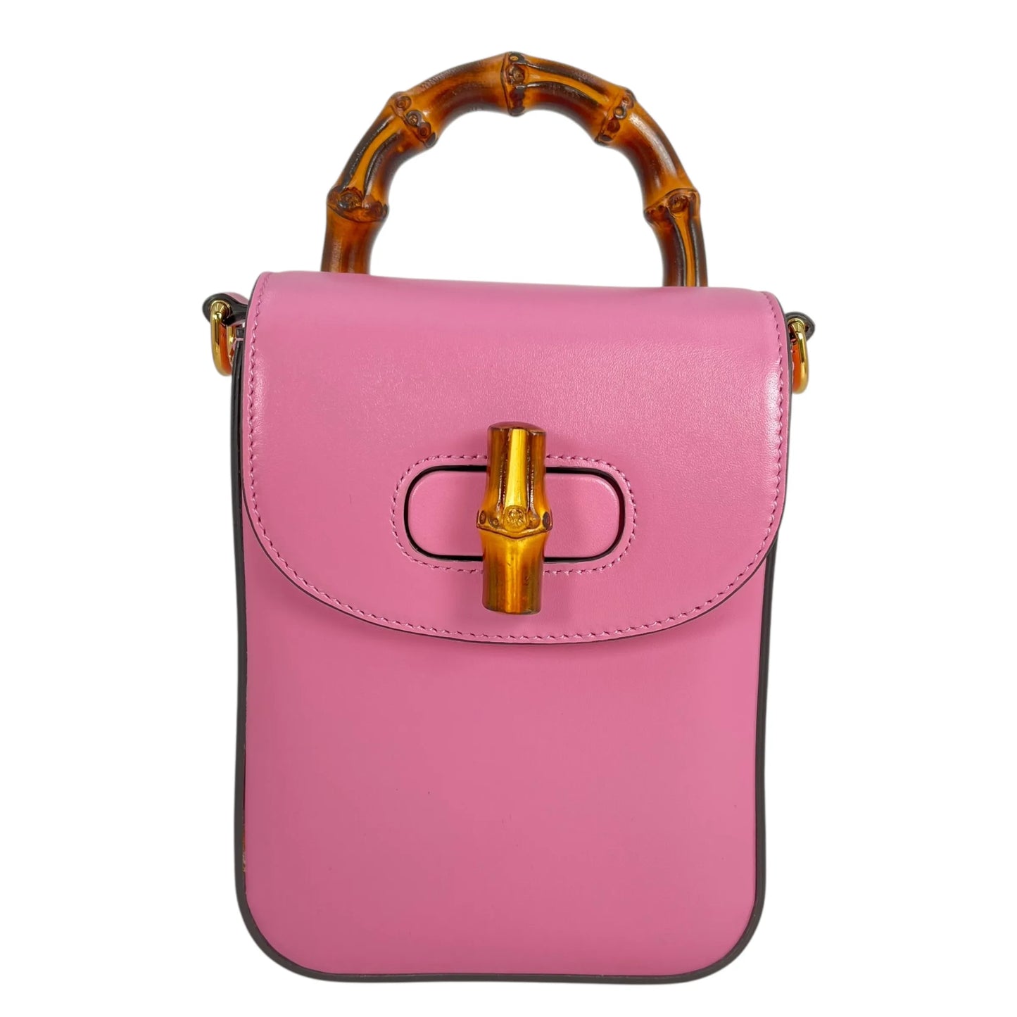 GUCCI Bamboo Mini Hand Bag Shoulder Bag Backpack - Pink