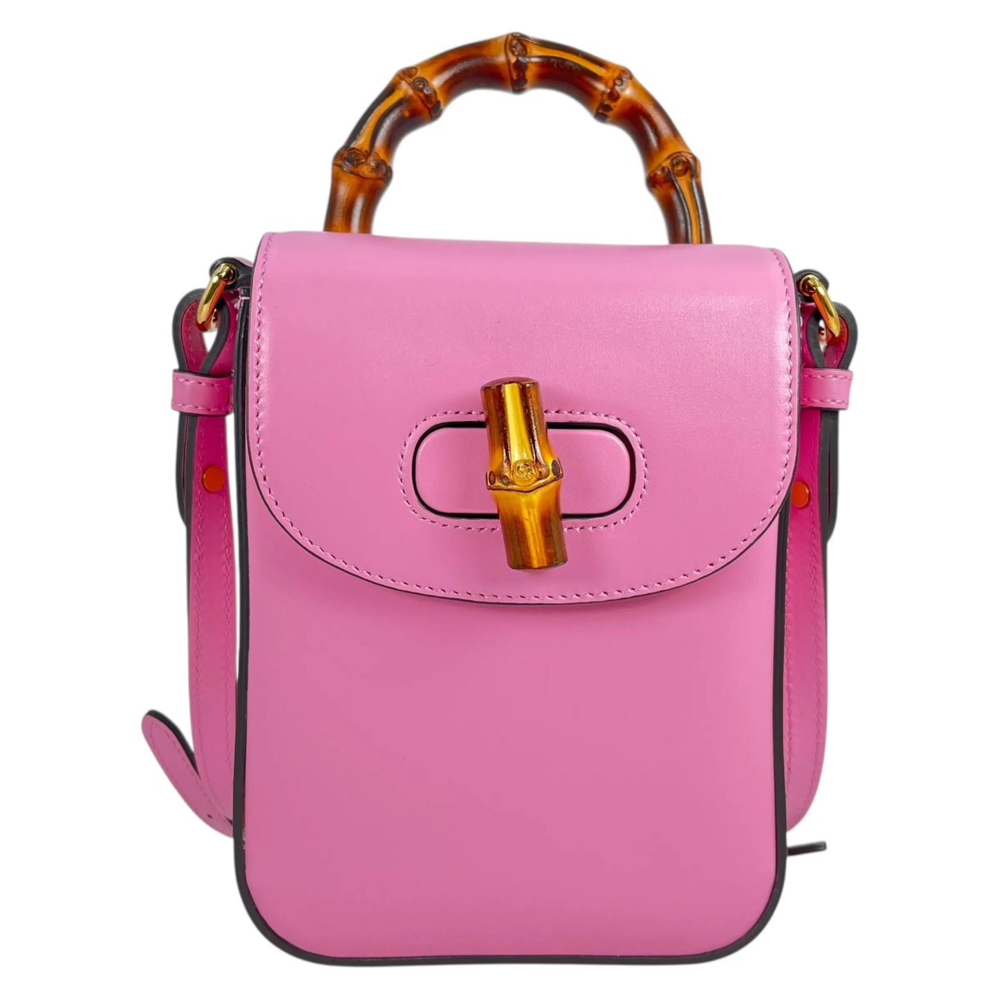 GUCCI Bamboo Mini Hand Bag Shoulder Bag Backpack - Pink