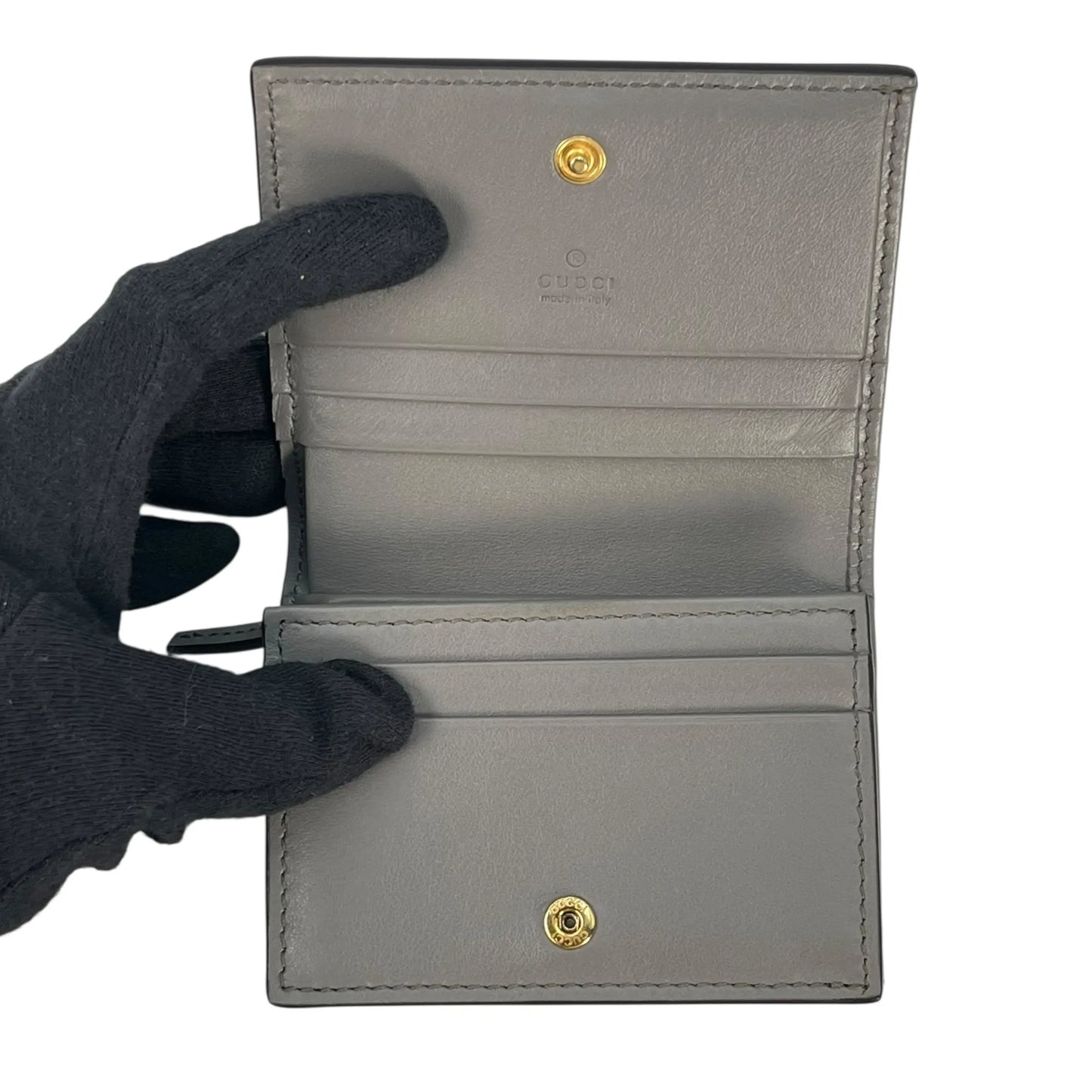 GUCCI GG Materasse Compact Wallet - Gray