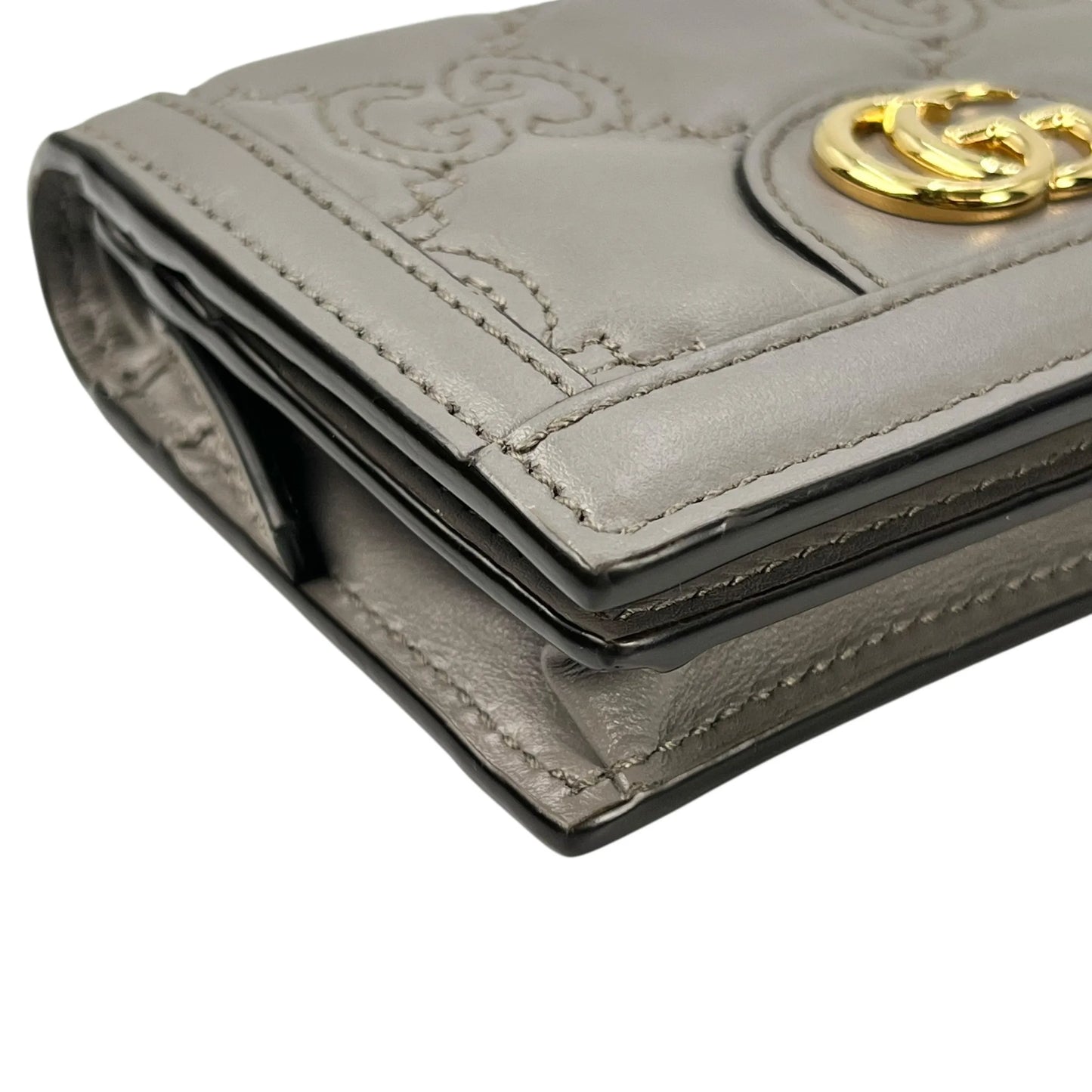 GUCCI GG Materasse Compact Wallet - Gray