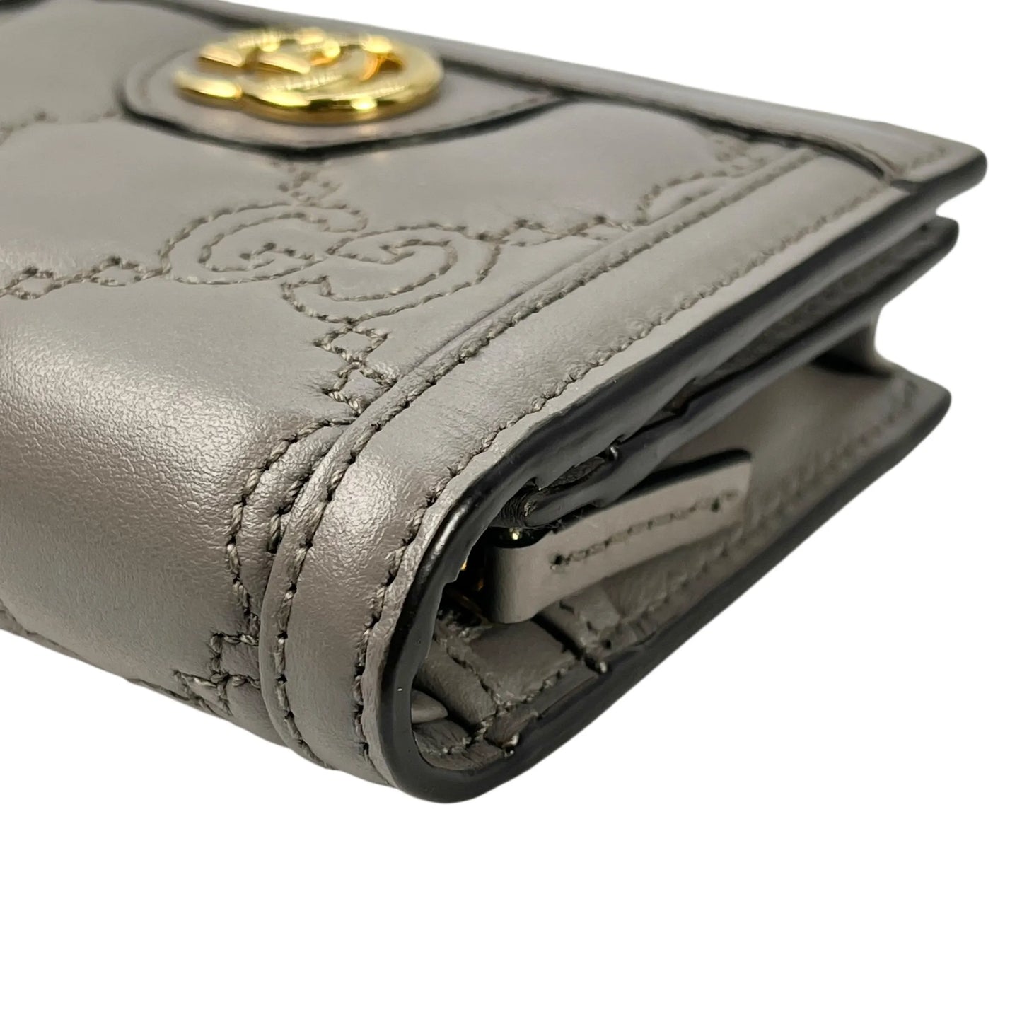 GUCCI GG Materasse Compact Wallet - Gray