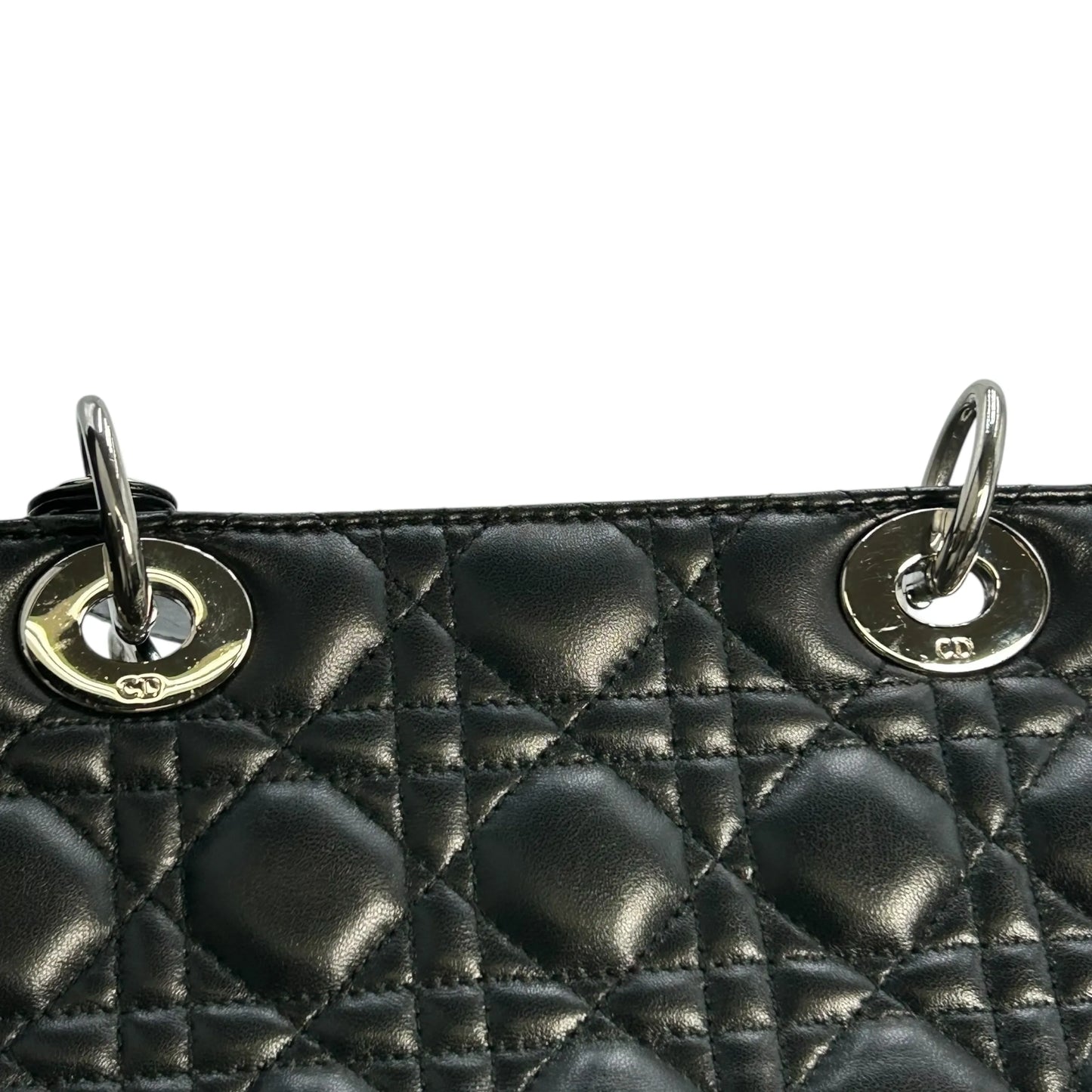 Dior Lady Dior Large Lambskin Cannage - Black