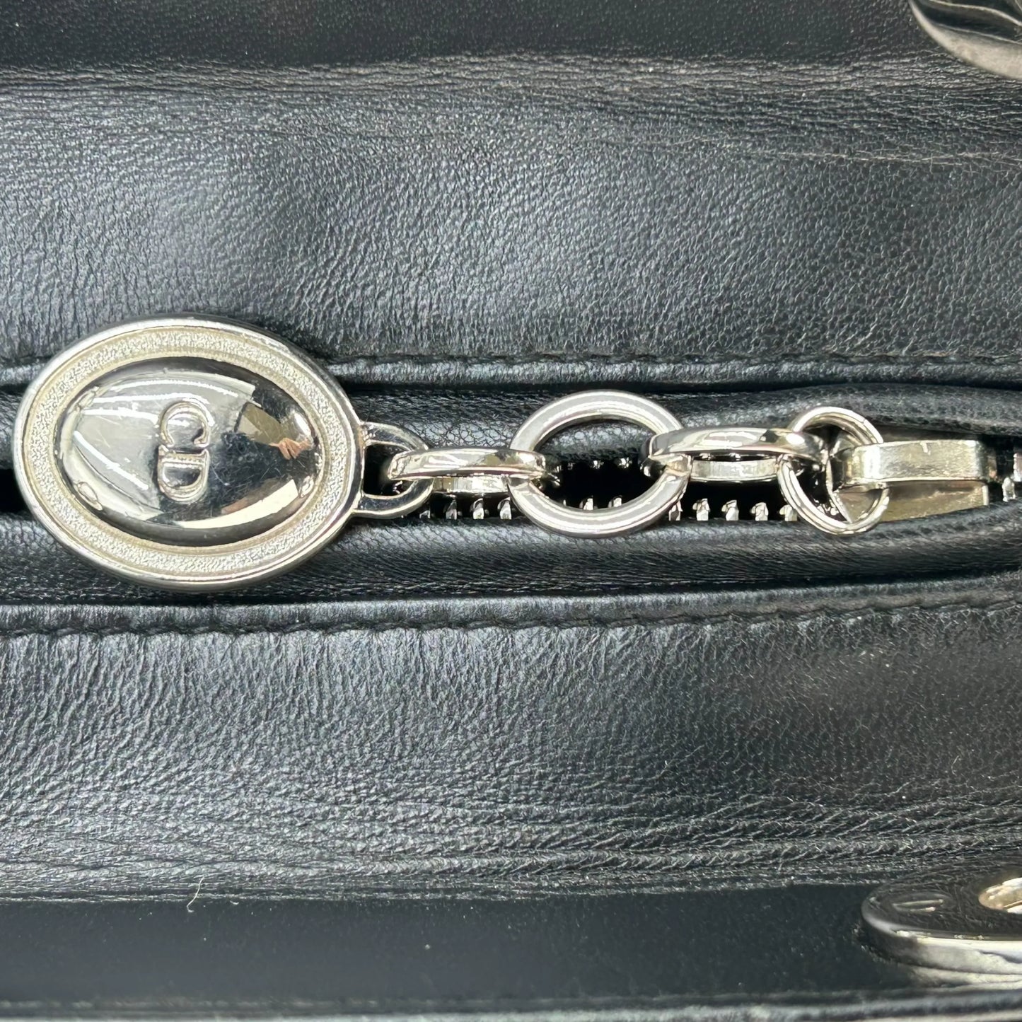 Dior Lady Dior Large Lambskin Cannage - Black