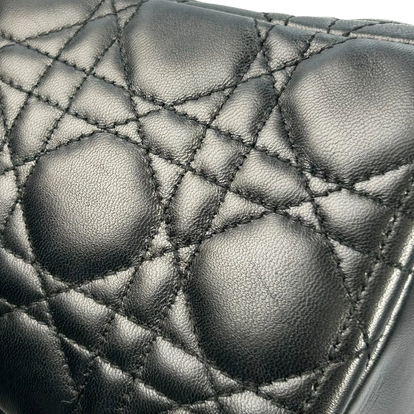 Dior Lady Dior Large Lambskin Cannage - Black