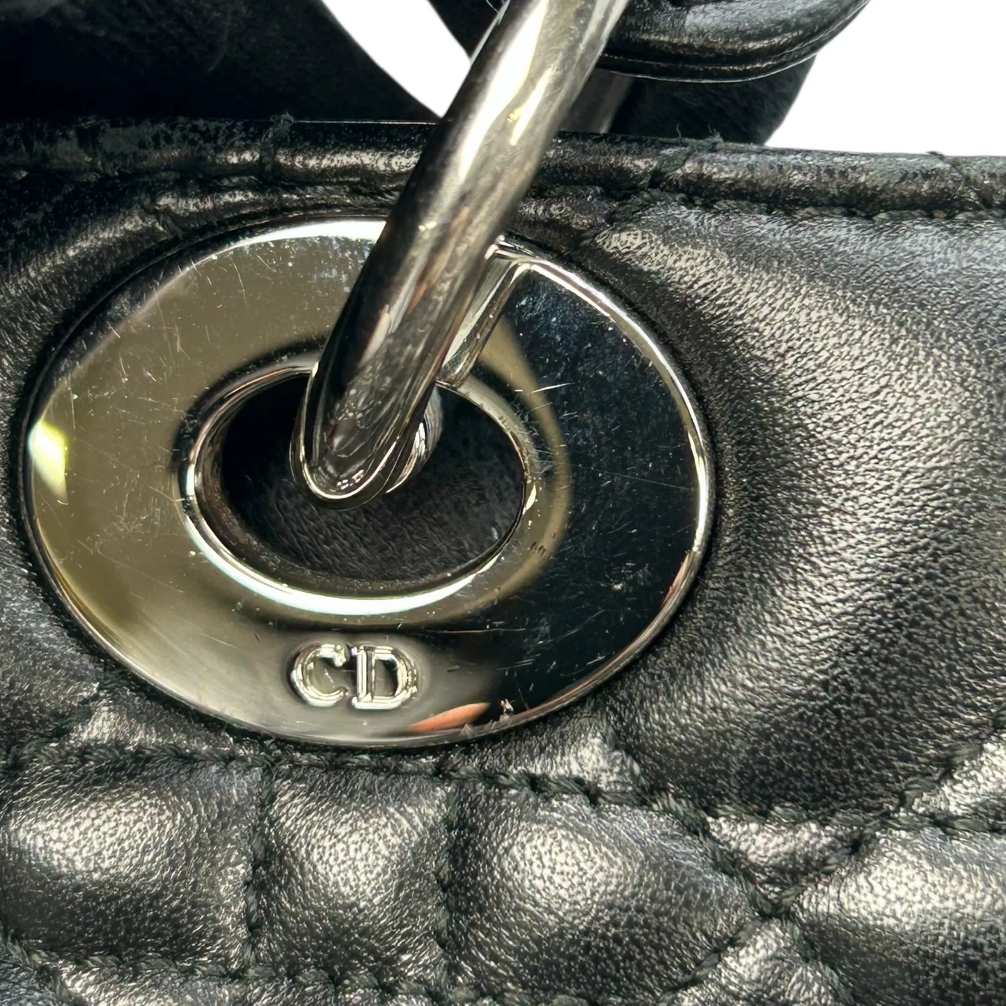Dior Lady Dior Large Lambskin Cannage - Black