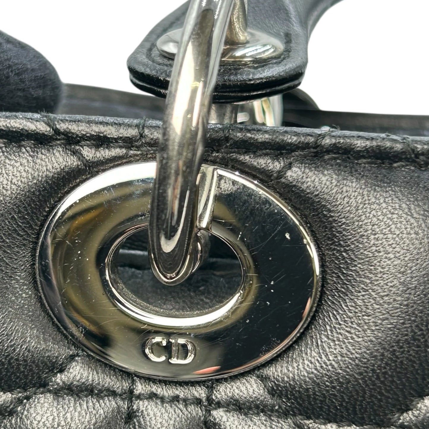 Dior Lady Dior Large Lambskin Cannage - Black